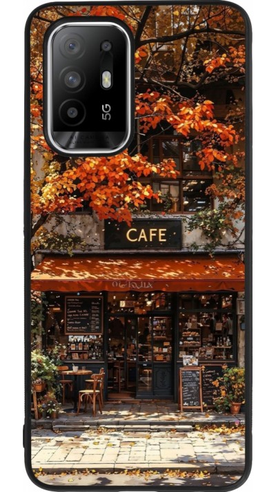 OPPO F19 Pro+ Case Hülle - Silikon schwarz Autumn 25 Coffee shop