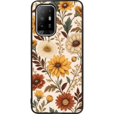 OPPO F19 Pro+ Case Hülle - Silikon schwarz Autumn 25 Flower pattern