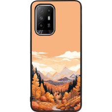 OPPO F19 Pro+ Case Hülle - Silikon schwarz Autumn 25 Mountains