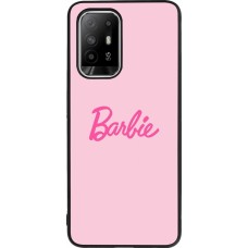 OPPO F19 Pro+ Case Hülle - Silikon schwarz Barbie Text