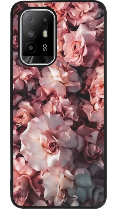 OPPO F19 Pro+ Case Hülle - Silikon schwarz Beautiful Roses