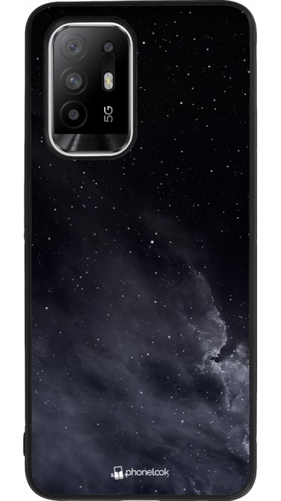 OPPO F19 Pro+ Case Hülle - Silikon schwarz Black Sky Clouds