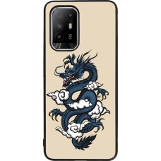 OPPO F19 Pro+ Case Hülle - Silikon schwarz Blue Dragon Tattoo