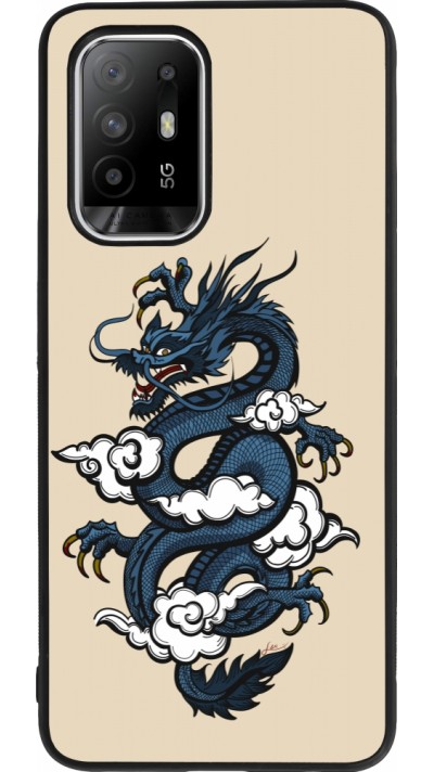OPPO F19 Pro+ Case Hülle - Silikon schwarz Blue Dragon Tattoo