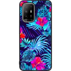 OPPO F19 Pro+ Case Hülle - Silikon schwarz Blue Forest
