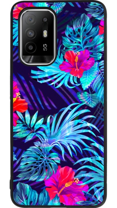 OPPO F19 Pro+ Case Hülle - Silikon schwarz Blue Forest