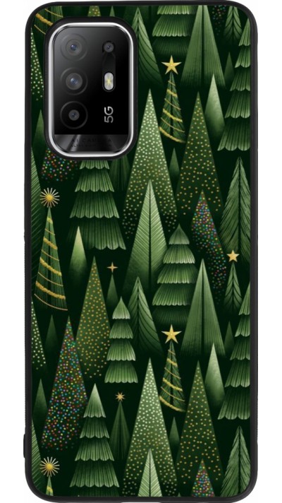 OPPO F19 Pro+ Case Hülle - Silikon schwarz Christmas 25 Pattern Xmas Tree