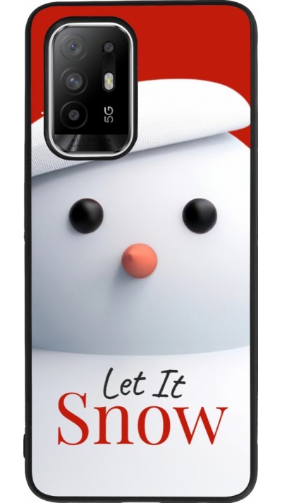 OPPO F19 Pro+ Case Hülle - Silikon schwarz Christmas 25 Xmas Snowman