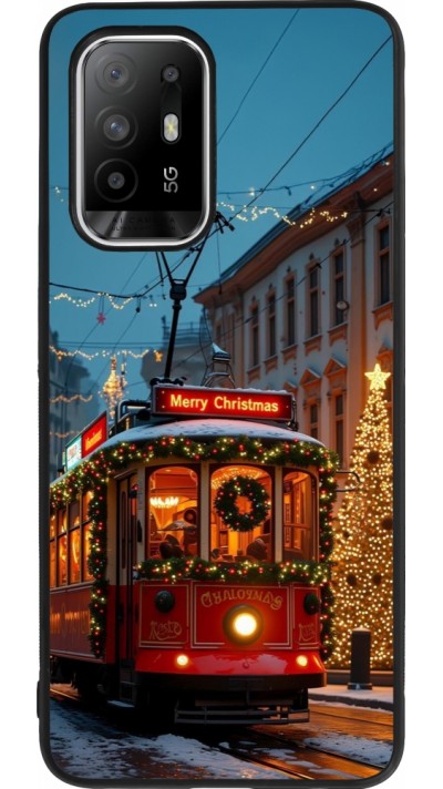OPPO F19 Pro+ Case Hülle - Silikon schwarz Christmas 25 Xmas Train