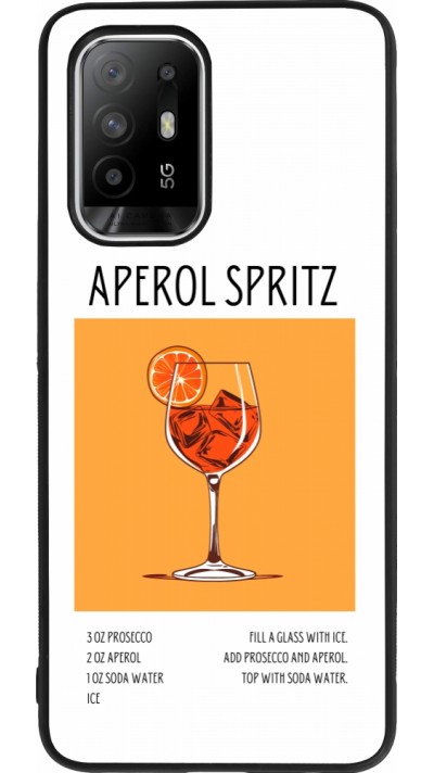 OPPO F19 Pro+ Case Hülle - Silikon schwarz Cocktail Rezept Aperol Spritz