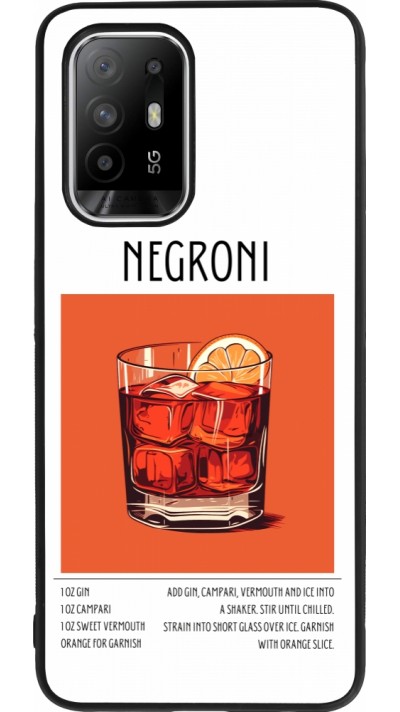 OPPO F19 Pro+ Case Hülle - Silikon schwarz Cocktail Rezept Negroni