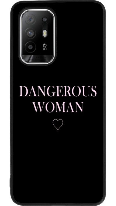 OPPO F19 Pro+ Case Hülle - Silikon schwarz Dangerous woman