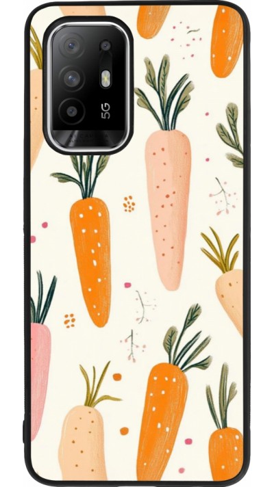 OPPO F19 Pro+ Case Hülle - Silikon schwarz Easter 2026 Illustration carrots