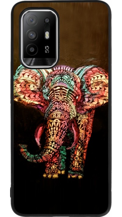 OPPO F19 Pro+ Case Hülle - Silikon schwarz Elephant 02