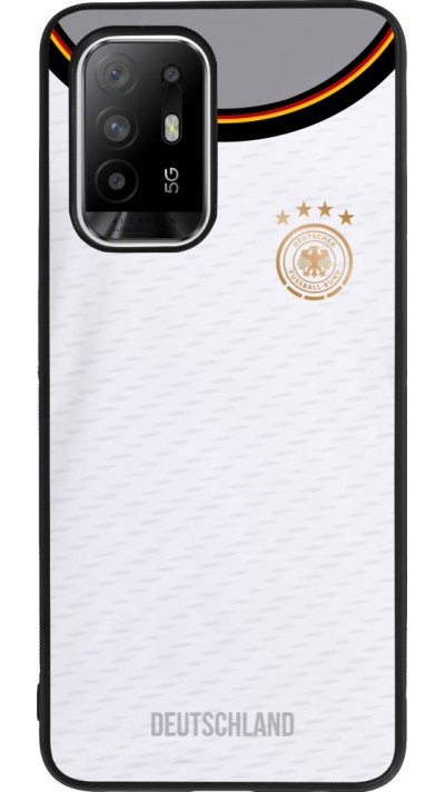 OPPO F19 Pro+ Case Hülle - Silikon schwarz Deutschland 2022 personalisierbares Fußballtrikot