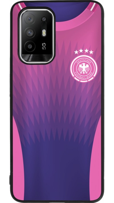OPPO F19 Pro+ Case Hülle - Silikon schwarz Deutschland Away personalisierbares Fussballtrikot