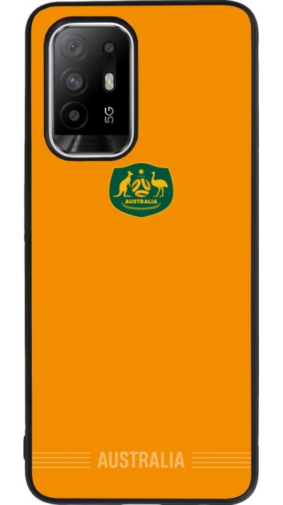 Coque OPPO F19 Pro+ - Silicone rigide noir Maillot de football Australie 2026 personnalisable