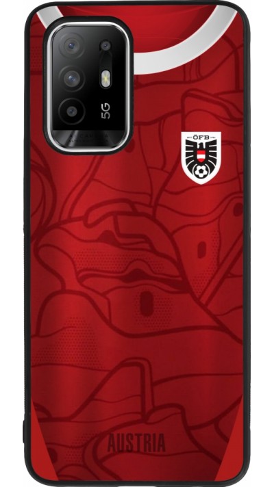 OPPO F19 Pro+ Case Hülle - Silikon schwarz Austria personalisierbares Fussballtrikot
