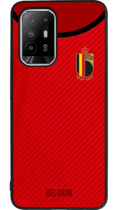 OPPO F19 Pro+ Case Hülle - Silikon schwarz Belgien 2022 personalisierbares Fußballtrikot