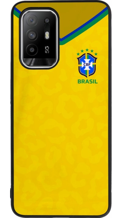 OPPO F19 Pro+ Case Hülle - Silikon schwarz Brasilien 2022 personalisierbares Fußballtrikot