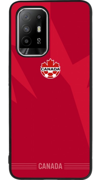 Coque OPPO F19 Pro+ - Silicone rigide noir Maillot de football Canada 2026 personnalisable