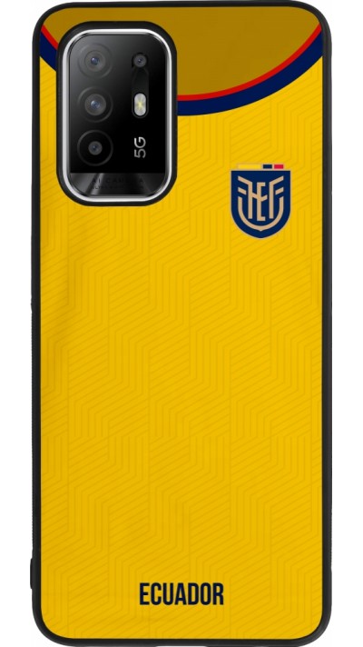 OPPO F19 Pro+ Case Hülle - Silikon schwarz Ecuador 2022 Fußballtrikot