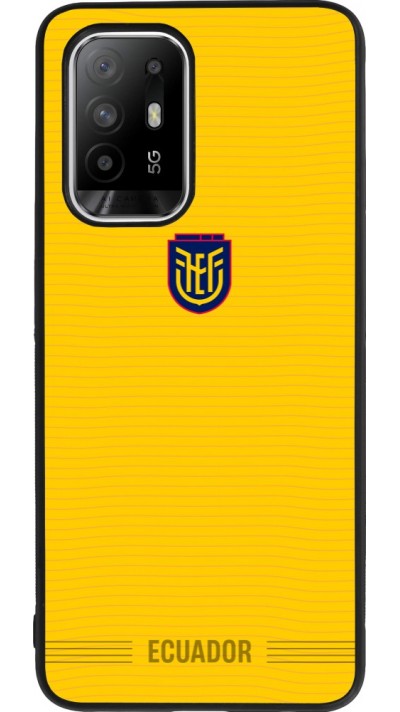 Coque OPPO F19 Pro+ - Silicone rigide noir Maillot de football Équateur 2026 personnalisable