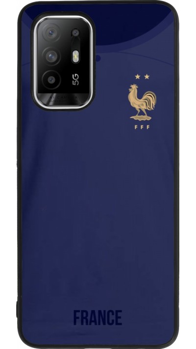 OPPO F19 Pro+ Case Hülle - Silikon schwarz Frankreich 2022 personalisierbares Fussballtrikot