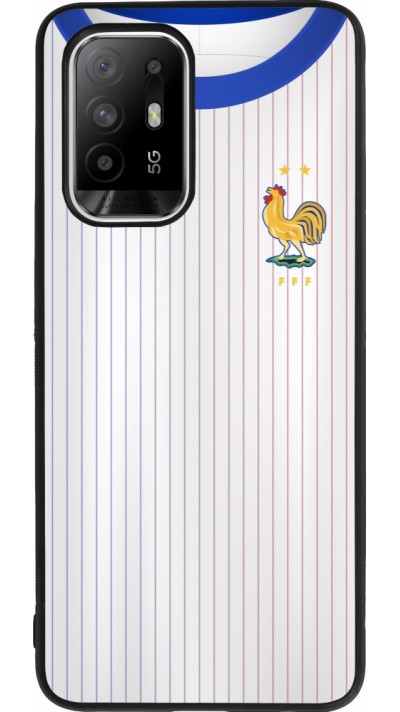 OPPO F19 Pro+ Case Hülle - Silikon schwarz Frankreich Away personalisierbares Fussballtrikot