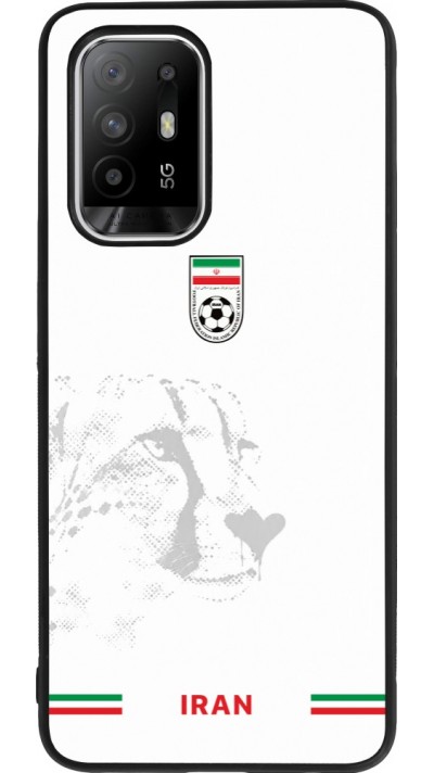 Coque OPPO F19 Pro+ - Silicone rigide noir Maillot de football Iran 2026 personnalisable