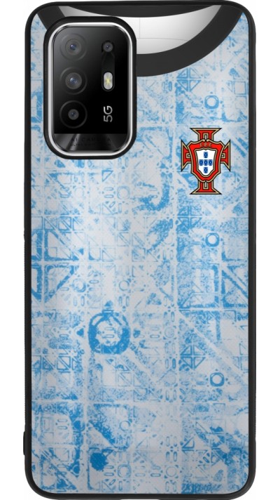 OPPO F19 Pro+ Case Hülle - Silikon schwarz Portugal Away personalisierbares Fussballtrikot