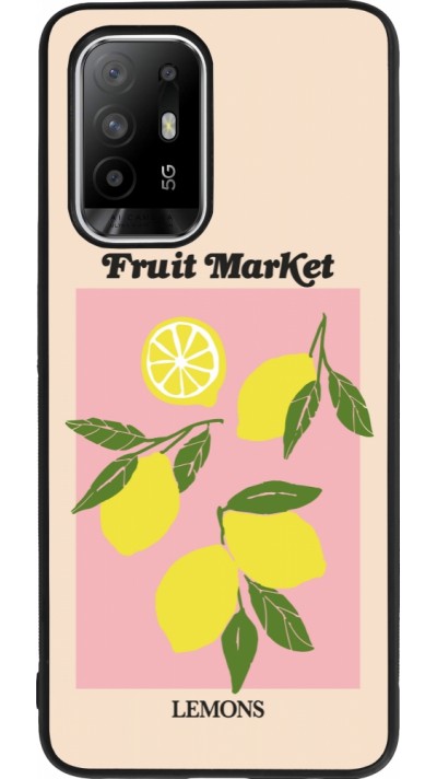 OPPO F19 Pro+ Case Hülle - Silikon schwarz Fruit market lemons 2026