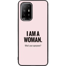 OPPO F19 Pro+ Case Hülle - Silikon schwarz I am a woman