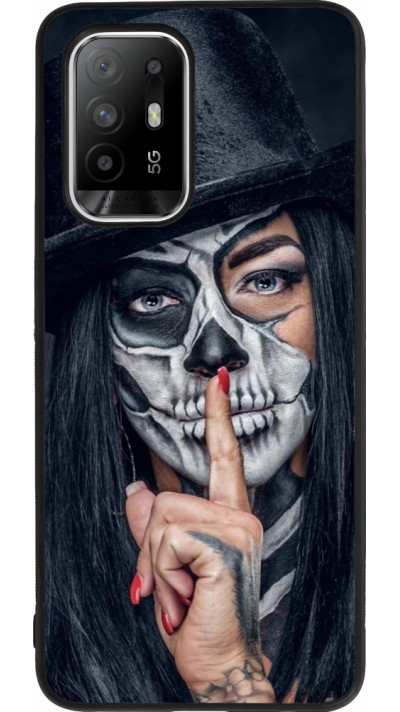 OPPO F19 Pro+ Case Hülle - Silikon schwarz Halloween 18 19