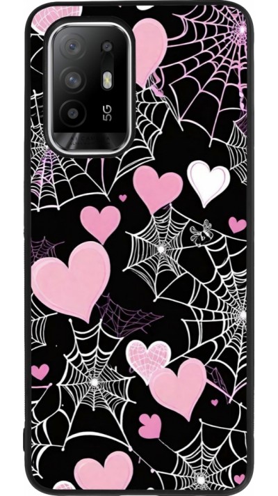 OPPO F19 Pro+ Case Hülle - Silikon schwarz Halloween 2024 girly