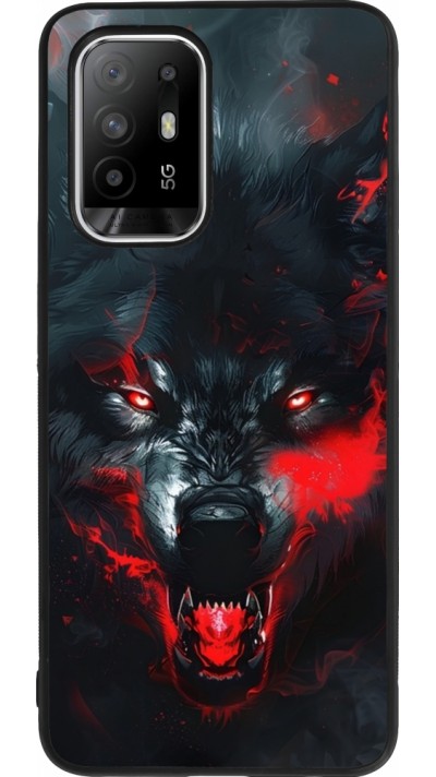 OPPO F19 Pro+ Case Hülle - Silikon schwarz Halloween 2024 mad werewolf