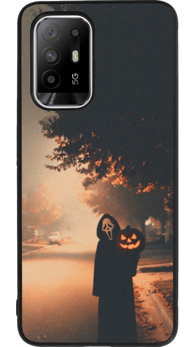 OPPO F19 Pro+ Case Hülle - Silikon schwarz Halloween 2025 Scream