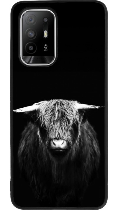 OPPO F19 Pro+ Case Hülle - Silikon schwarz Highland calf black
