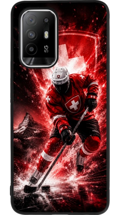 OPPO F19 Pro+ Case Hülle - Silikon schwarz Hockey World Championship Player