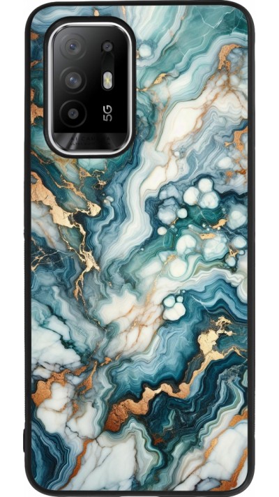OPPO F19 Pro+ Case Hülle - Silikon schwarz Grüner Blauer Goldener Marmor