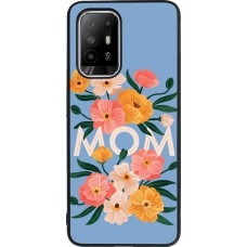 OPPO F19 Pro+ Case Hülle - Silikon schwarz Mom 2026 Flowers