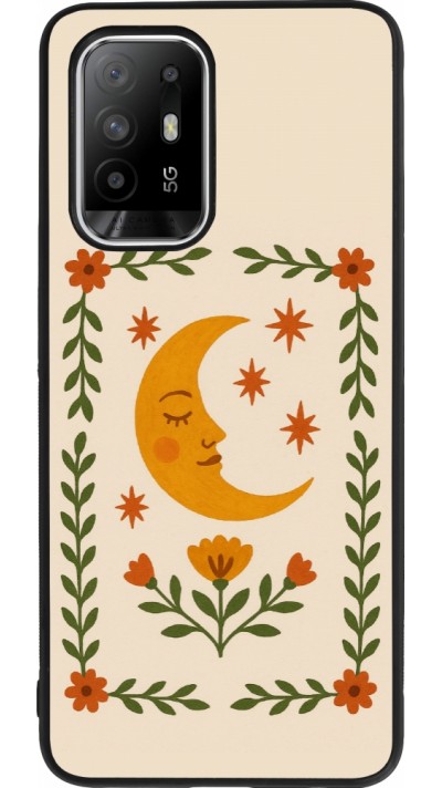 OPPO F19 Pro+ Case Hülle - Silikon schwarz Half moon stamp 2026