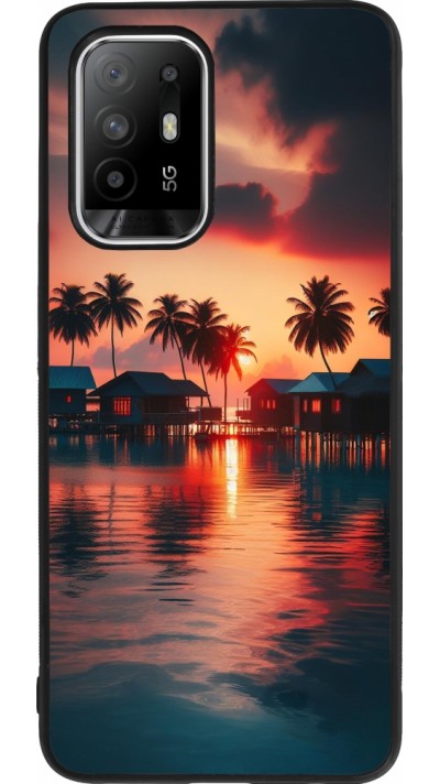 OPPO F19 Pro+ Case Hülle - Silikon schwarz Paradies Malediven