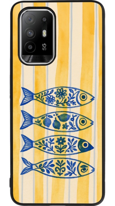 Coque OPPO F19 Pro+ - Silicone rigide noir Portuguese fish 2026