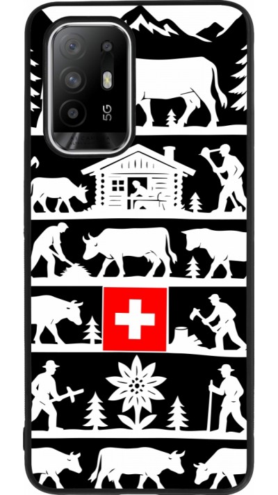 Coque OPPO F19 Pro+ - Silicone rigide noir Poya Suisse 1 noir