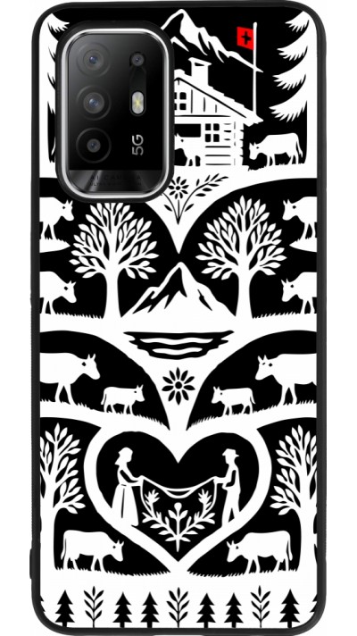 Coque OPPO F19 Pro+ - Silicone rigide noir Poya Suisse 2 noir