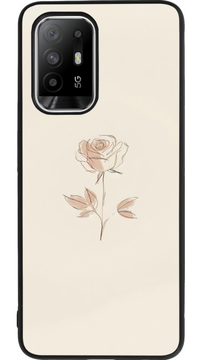 Coque OPPO F19 Pro+ - Silicone rigide noir Sable Rose Minimaliste