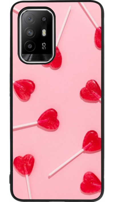 Coque OPPO F19 Pro+ - Silicone rigide noir Saint Valentines Day 26 Lollipop