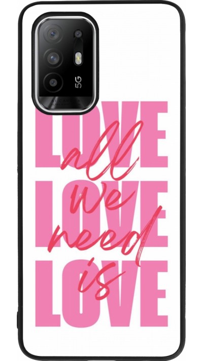 Coque OPPO F19 Pro+ - Silicone rigide noir Saint Valentines Day 26 Love all we need is