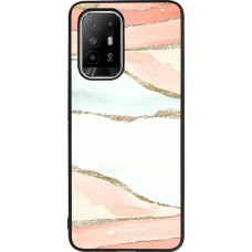 OPPO F19 Pro+ Case Hülle - Silikon schwarz Shimmering Orange